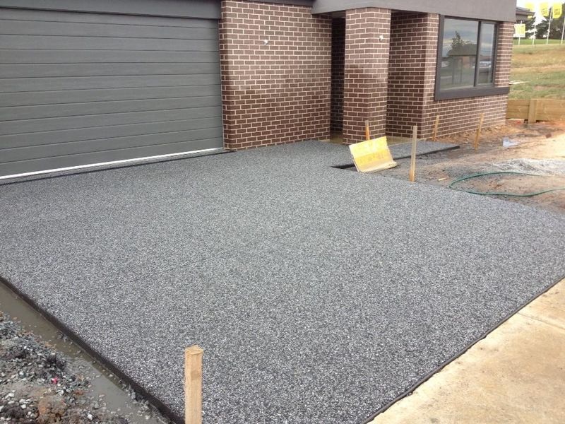 Exposed Aggregate Making A Better Looking  Driveway